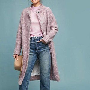 Anthropologie Greylin Windermere Boucle Coat in Lavender Medium